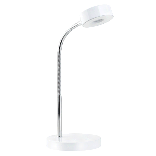 slide 1 of 1, Globe LED Gooseneck Desk Lamp White, 1 ct