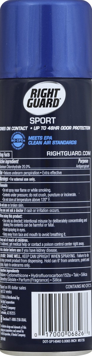 slide 4 of 6, Right Guard Sport Aerosol Anti-Perspirant, 6 oz