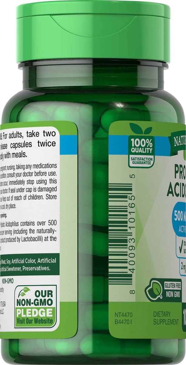 slide 3 of 5, Nature's Truth Probiotic Acidophilus, Quick Release Capsule, 100 ct