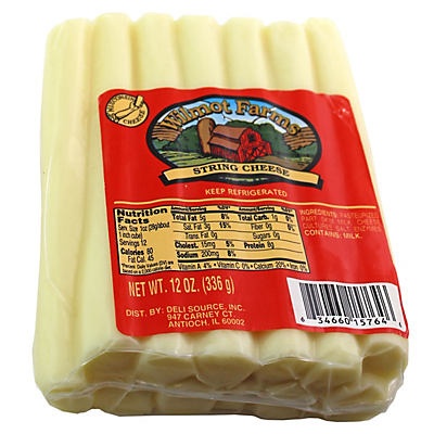 slide 1 of 1, Wilmot Farms String Cheese, 12 oz