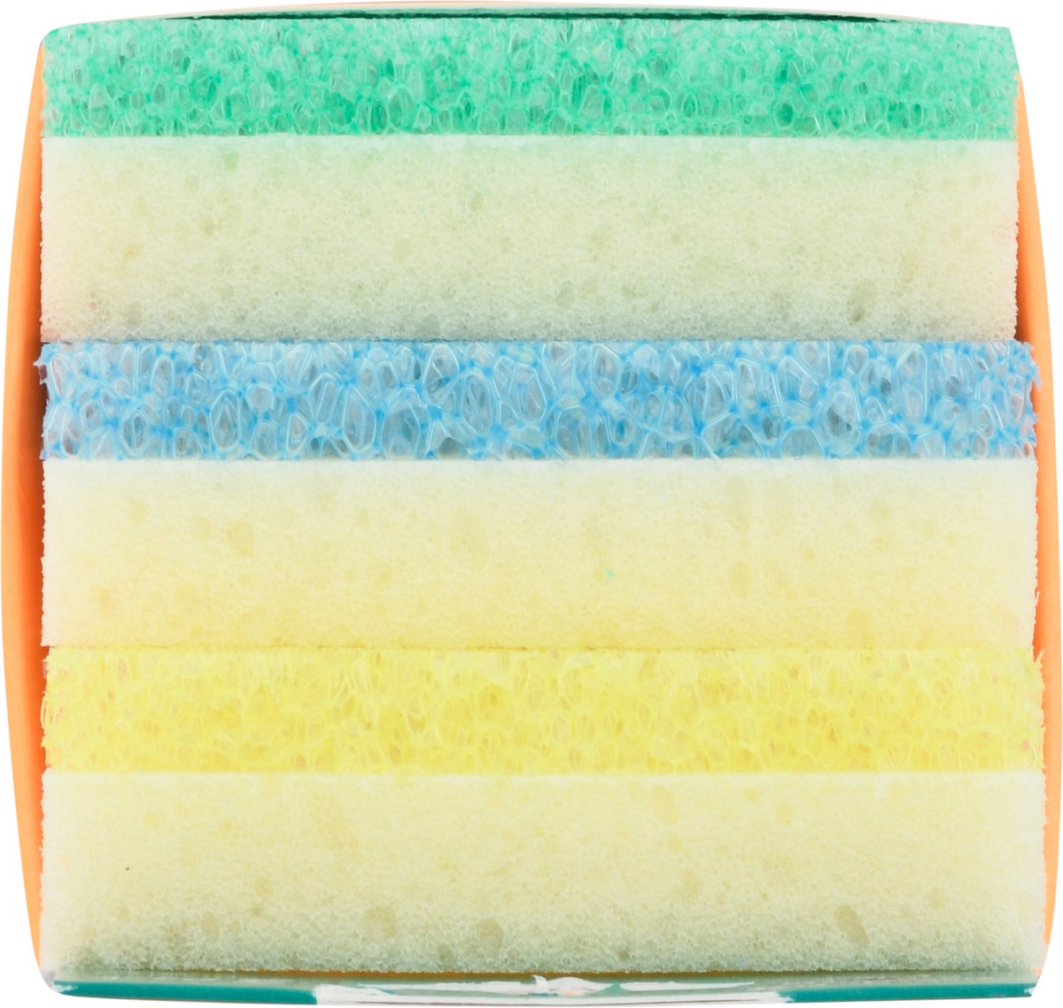 slide 6 of 9, Sponge Daddy Dual-Sided Sponge + Scrubber 3 Pack 3 ea, 3 ct