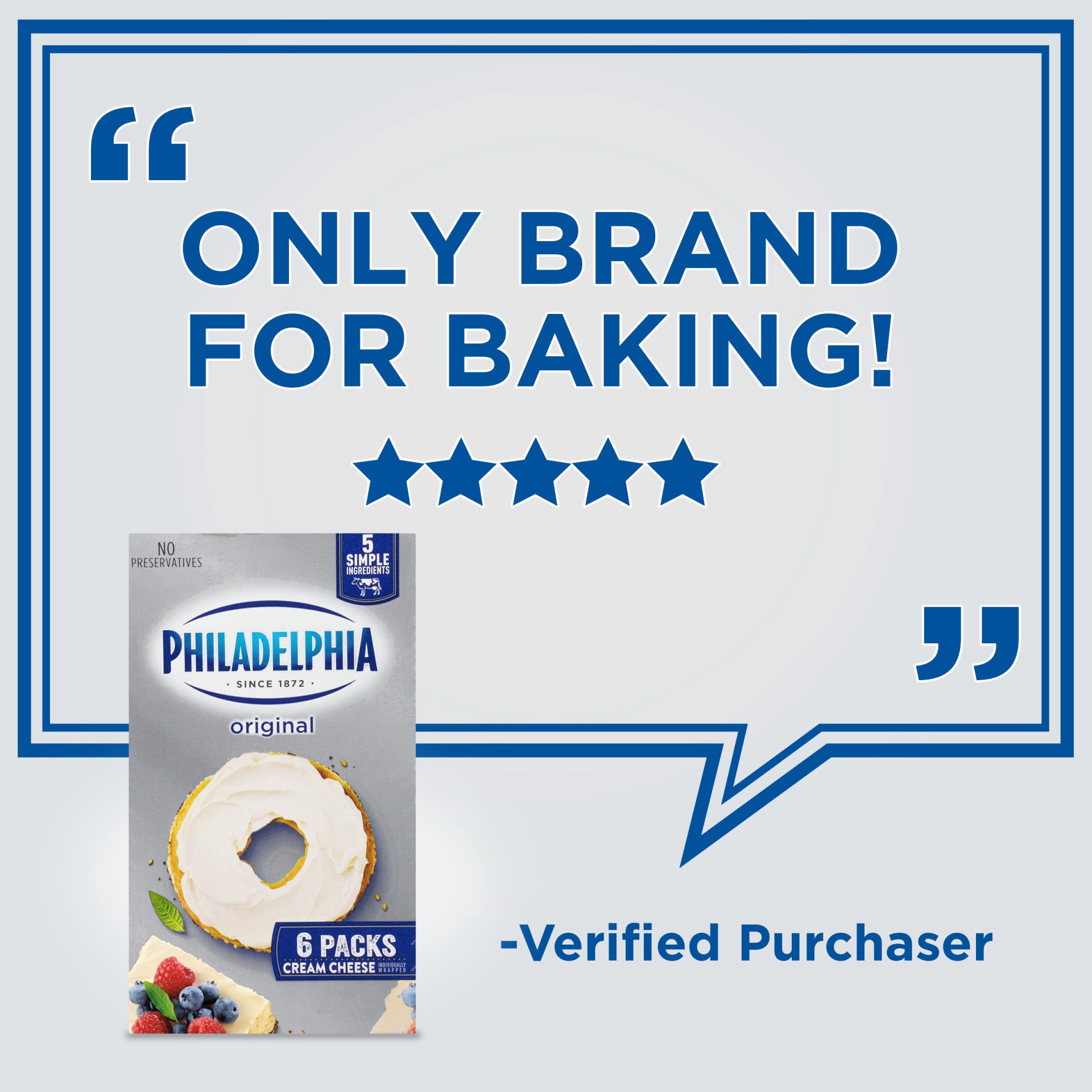 slide 7 of 13, Philadelphia Original Cream Cheese, 6 ct Pack, 8 oz Brick, 48 oz