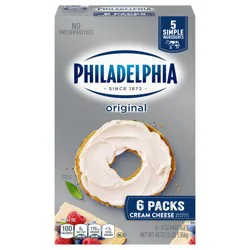 Philadelphia Cream Cheese, 6 Blocks, for Recipes and Baking, Original, No Artificial Preservatives, Flavors or Dye, 8 oz