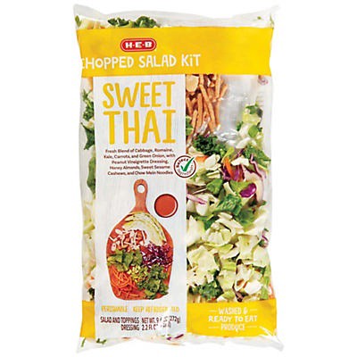 slide 1 of 1, H-E-B Chopped Salad Kit - Sweet Thai, 12.1 oz