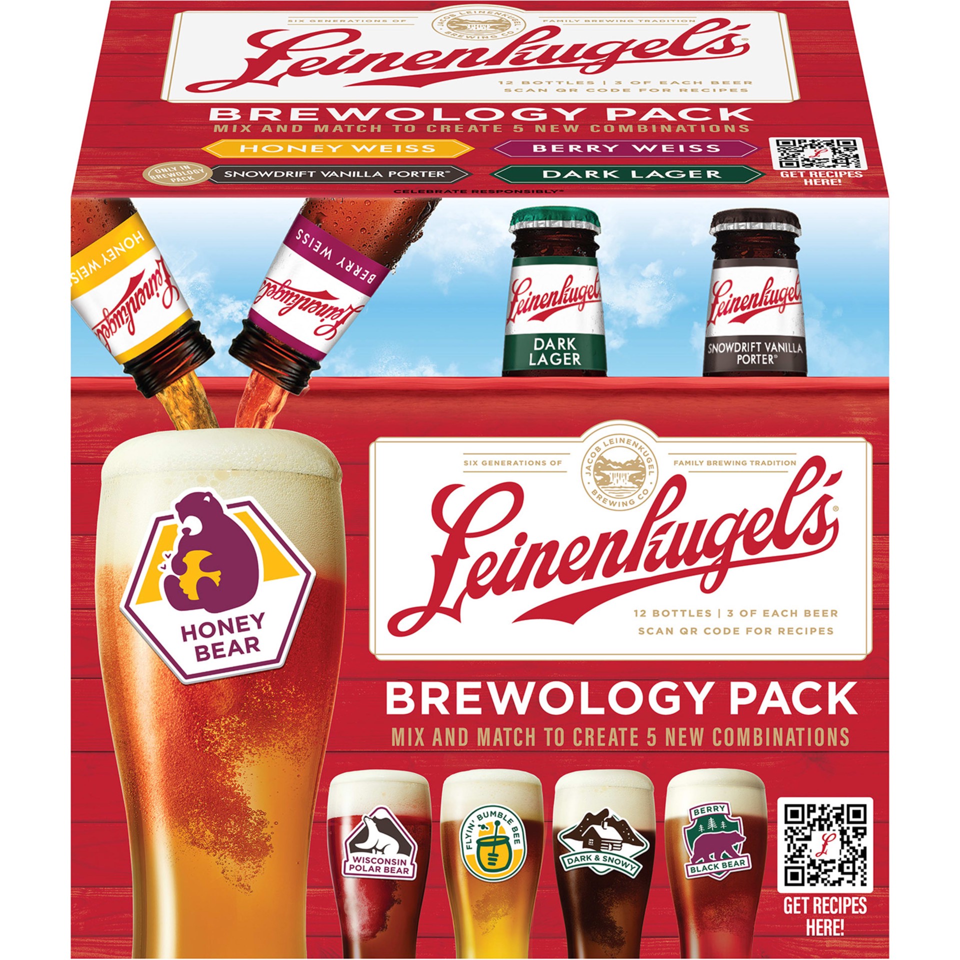 slide 5 of 5, Leinenkugel's Variety Leinenkugel's Brewology Pack 2, Beer Variety Pack, 12 Pack, 12 fl oz Bottles, ABV Varies, 12 ct; 12 fl oz