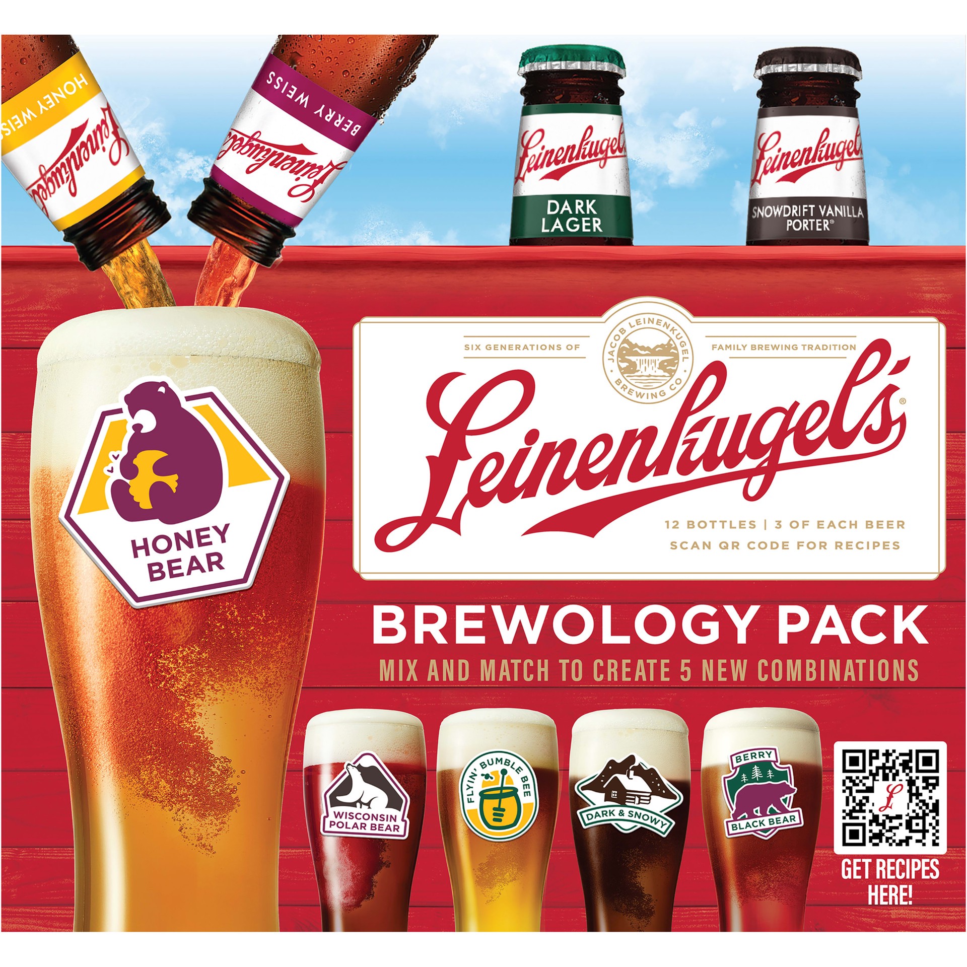 slide 3 of 5, Leinenkugel's Variety Leinenkugel's Brewology Pack 2, Beer Variety Pack, 12 Pack, 12 fl oz Bottles, ABV Varies, 12 ct; 12 fl oz