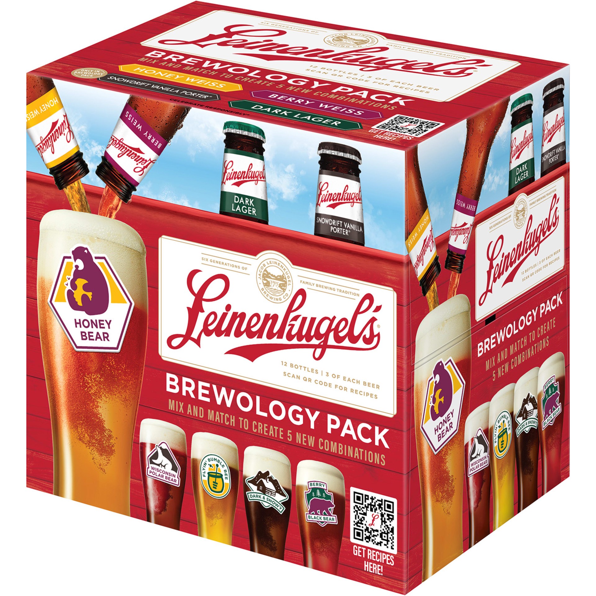 slide 2 of 5, Leinenkugel's Variety Leinenkugel's Brewology Pack 2, Beer Variety Pack, 12 Pack, 12 fl oz Bottles, ABV Varies, 12 ct; 12 fl oz