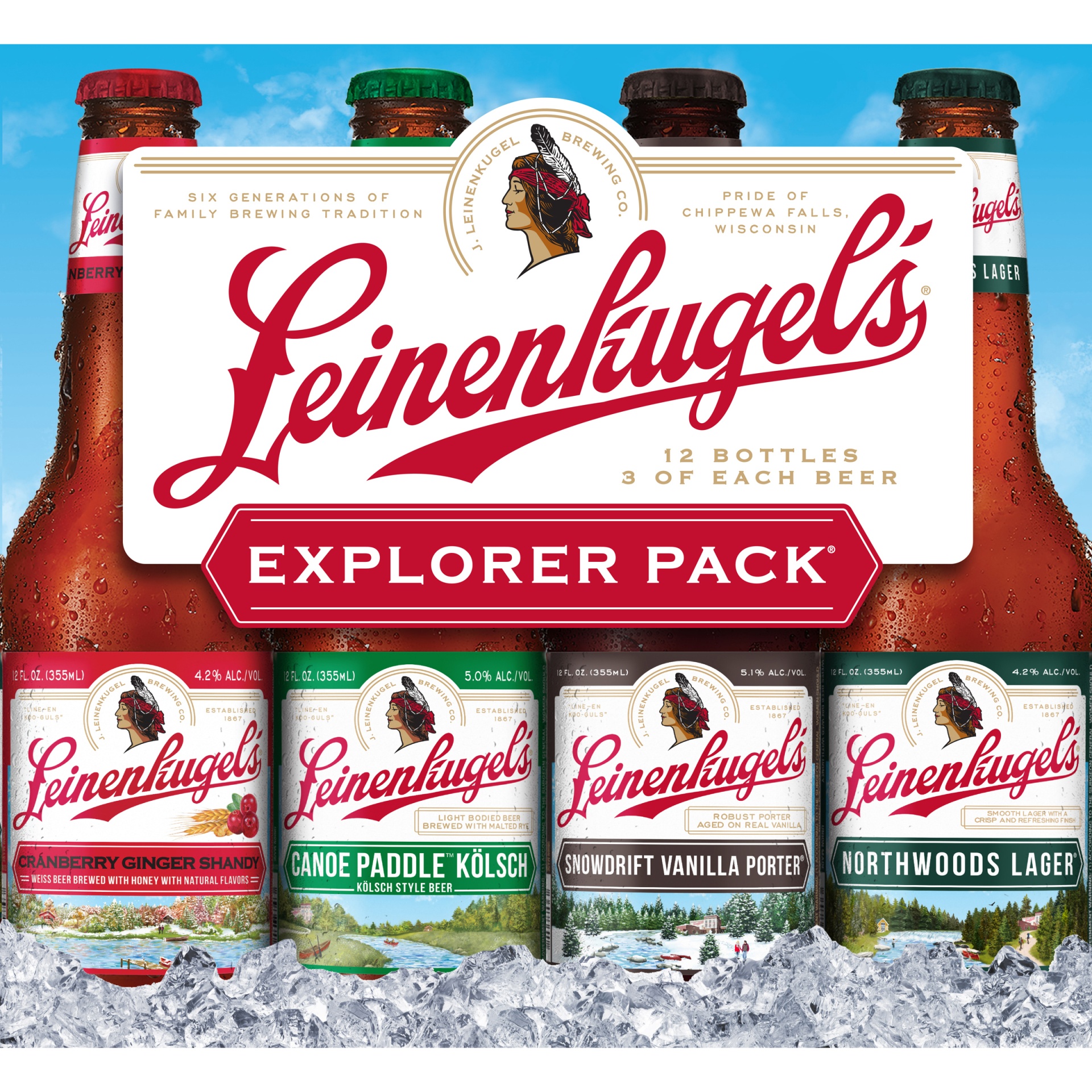Leinenkugel's Explorer Variety Pack Bottles 12 ct; 12 fl oz Shipt