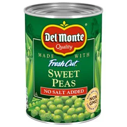 Del Monte Fresh Cut No Salt Added Sweet Peas, 15 oz Can