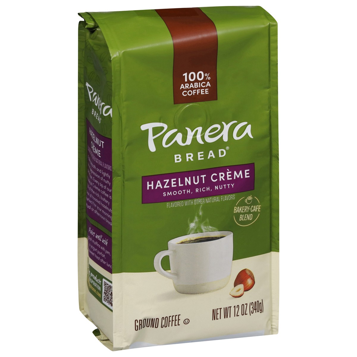 slide 9 of 9, Panera Bread Panera Hazelnut Crme, Ground Coffee, Flavored Coffee, Bagged - 12 oz, 12 oz