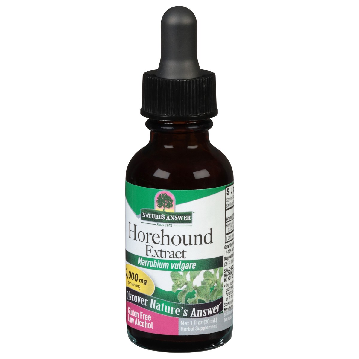 slide 7 of 9, Nature's Answer 2000 mg Horehound Extract 1 fl oz, 1 fl oz