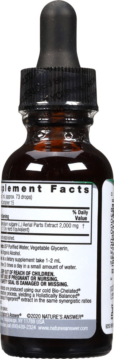 slide 9 of 9, Nature's Answer 2000 mg Horehound Extract 1 fl oz, 1 fl oz