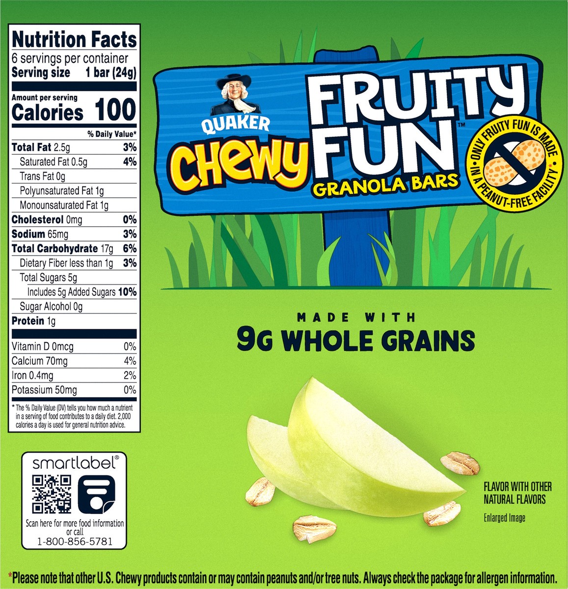 slide 3 of 6, Quaker Chewy Fruity Fun Amazing Apple Bars - 5oz/6ct, 6 ct; 5 oz