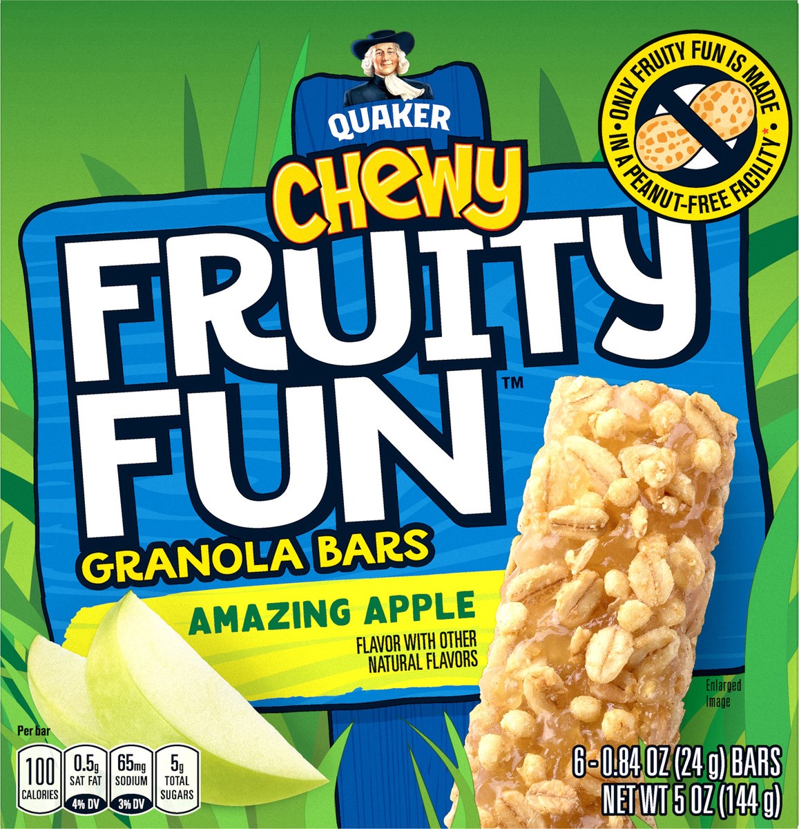 slide 4 of 6, Quaker Chewy Fruity Fun Amazing Apple Bars - 5oz/6ct, 6 ct; 5 oz