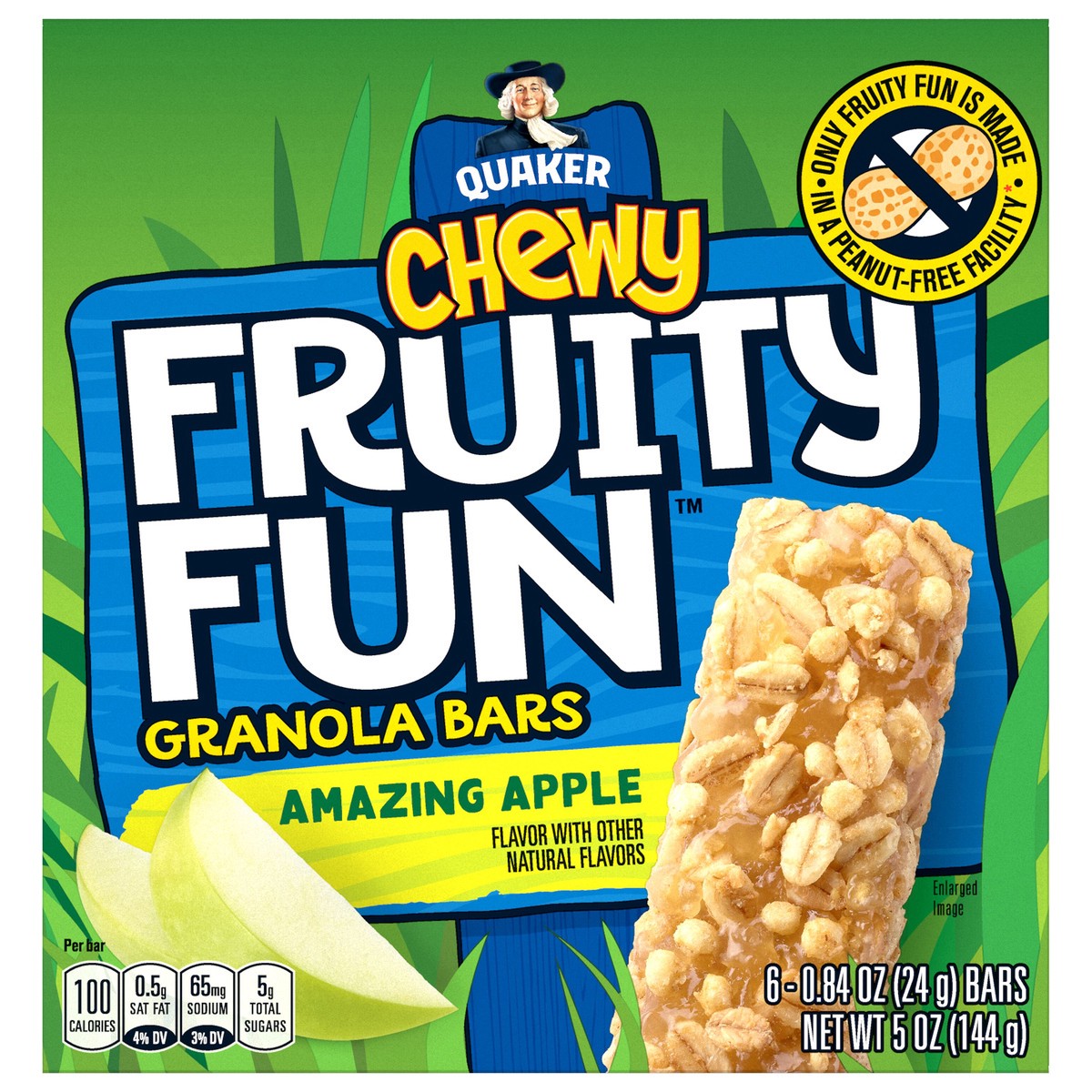 slide 1 of 6, Quaker Chewy Fruity Fun Amazing Apple Bars - 5oz/6ct, 6 ct; 5 oz