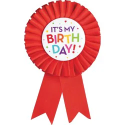 Creative Converting It's My Birthday Ribbon Button