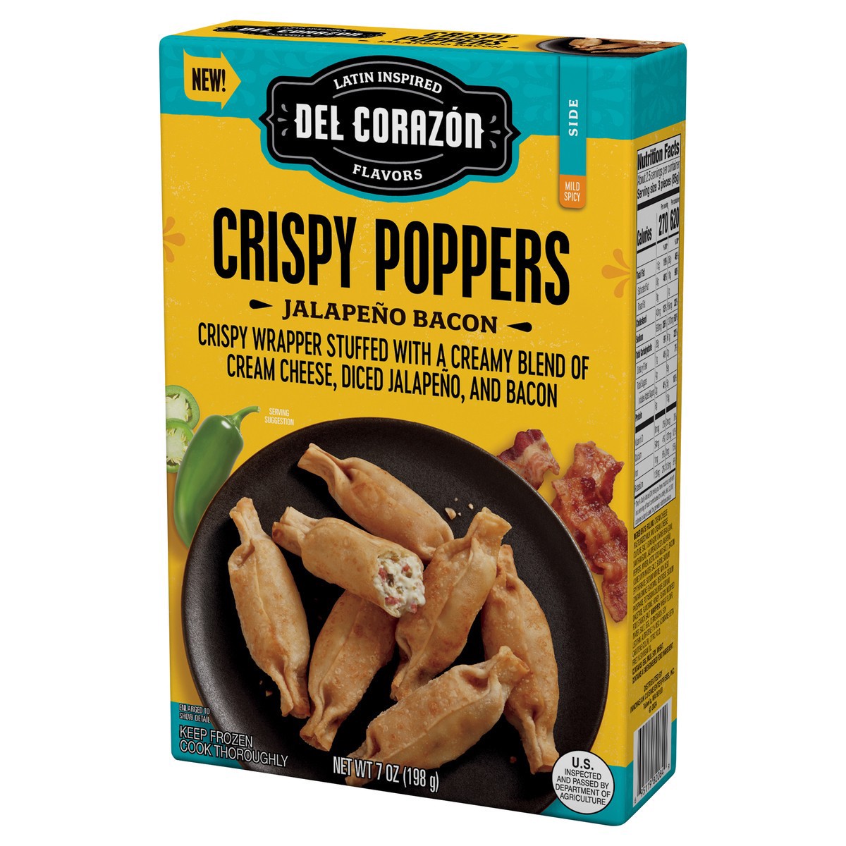 slide 7 of 14, Del Corazón Crispy Poppers - Jalapeño Bacon, 7 oz