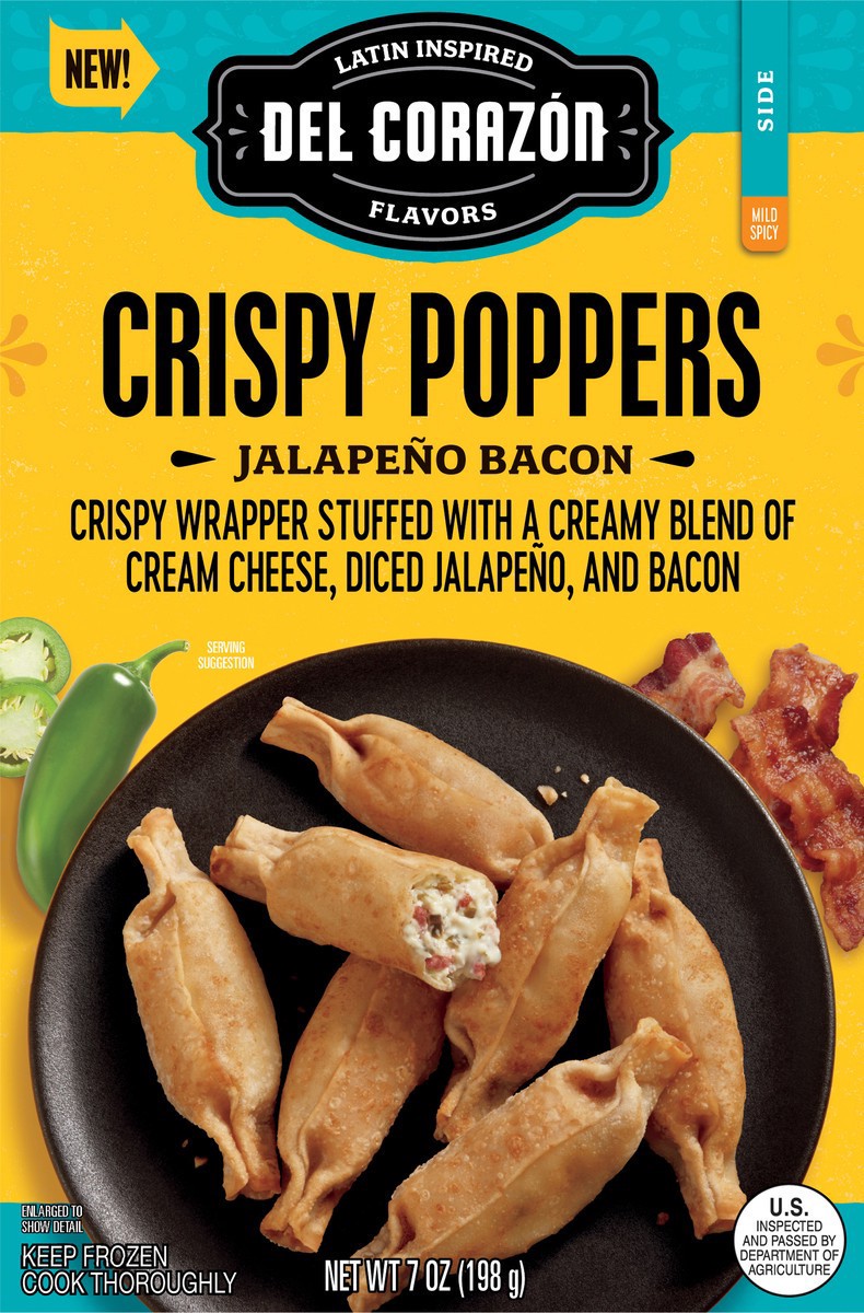slide 5 of 14, Del Corazón Crispy Poppers - Jalapeño Bacon, 7 oz