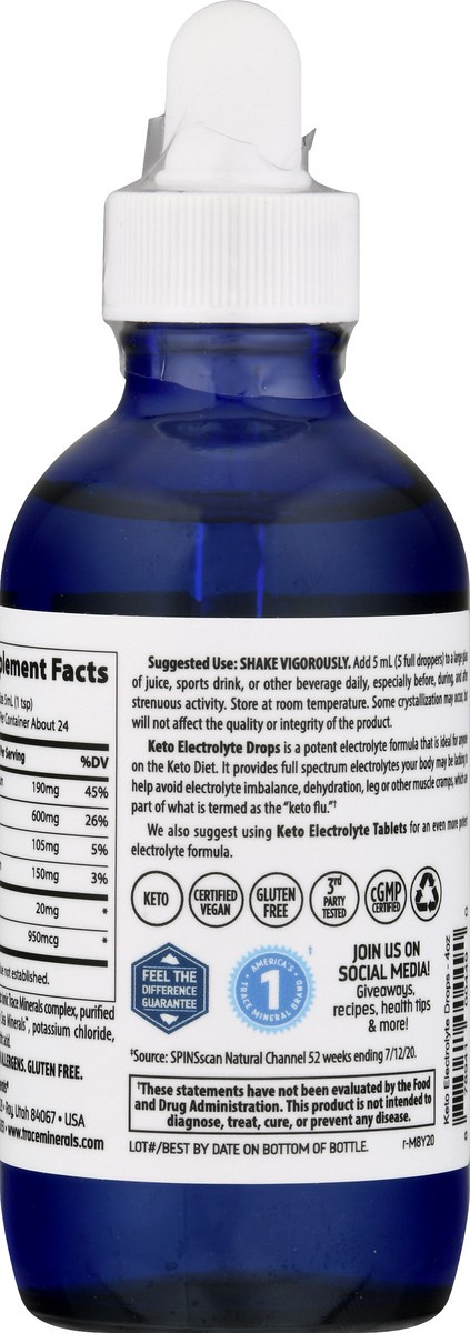 slide 2 of 9, Trace Keto Electrolyte Drops 4 oz, 4 oz