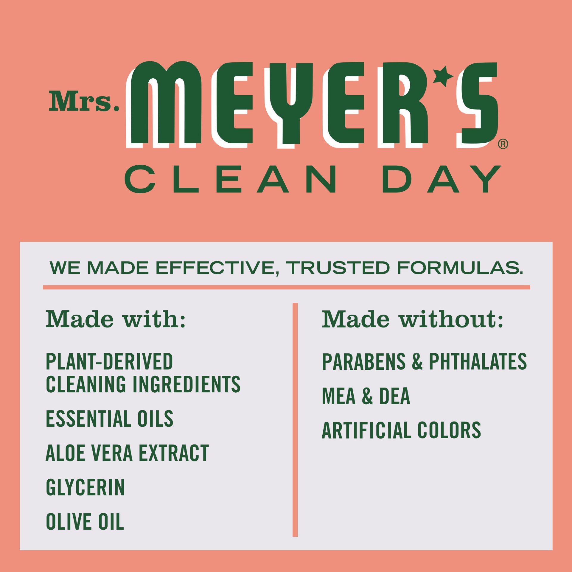 slide 8 of 9, Mrs. Meyer's Clean Day Liquid Hand Soap, Geranium Scent, 12.5 Ounce Bottle, 12.50 fl oz