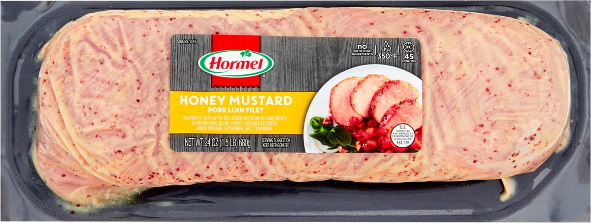 slide 2 of 10, HORMEL ALWAYS TENDER Honey Mustard Pork Loin Filet, 24 oz
