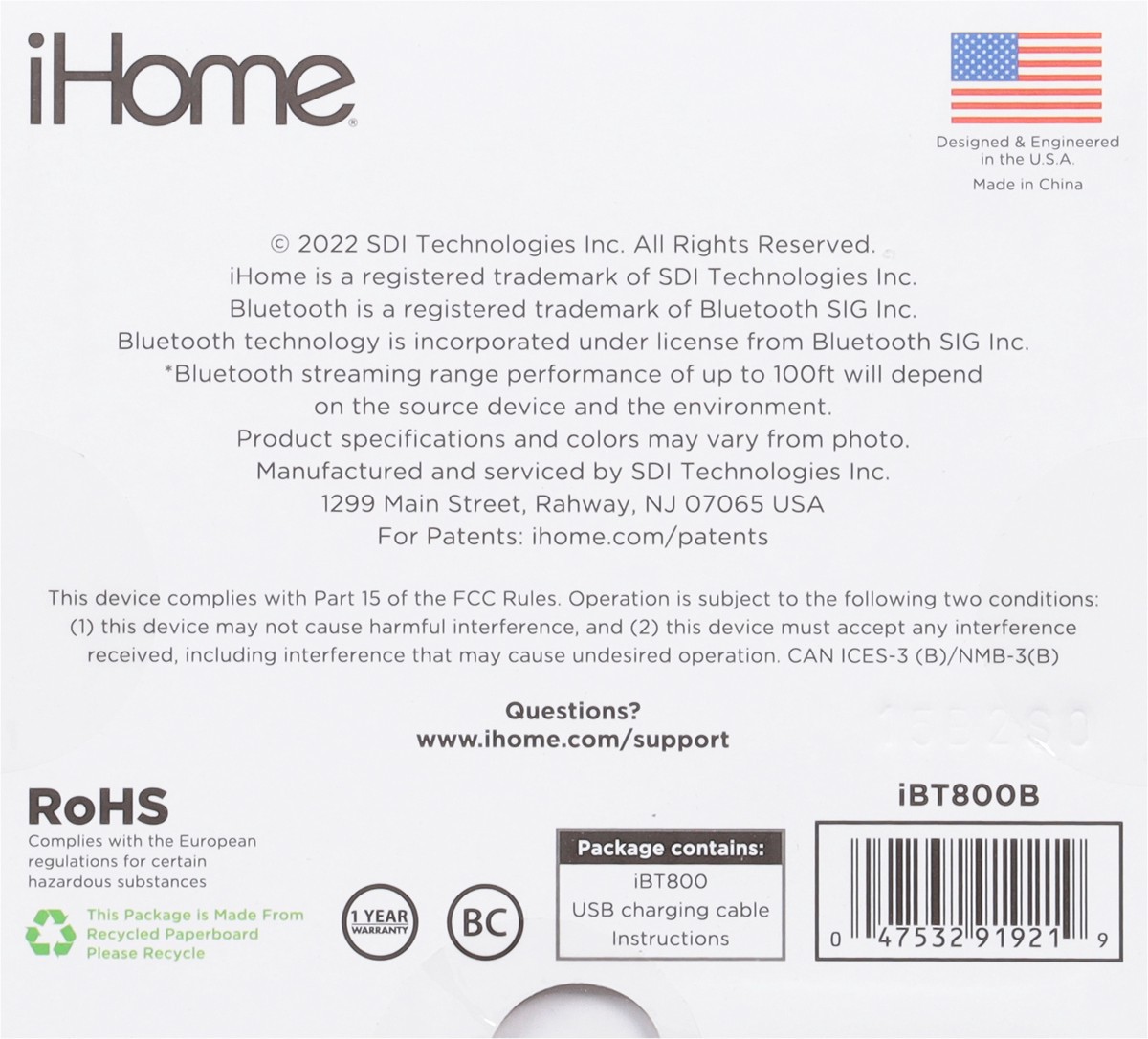 slide 4 of 12, iHome Playglow Waterproof Portable Speaker Mini 1 ea, 1 ct