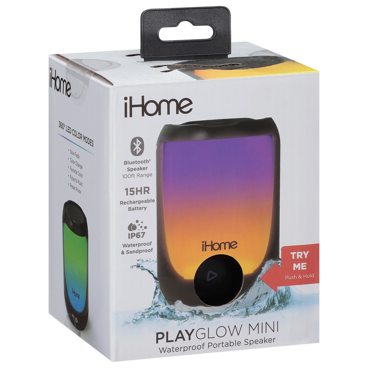 slide 3 of 12, iHome Playglow Waterproof Portable Speaker Mini 1 ea, 1 ct