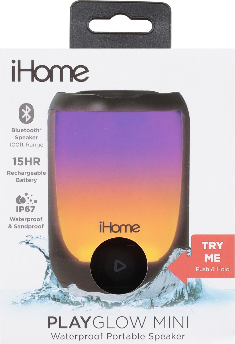 slide 8 of 12, iHome Playglow Waterproof Portable Speaker Mini 1 ea, 1 ct