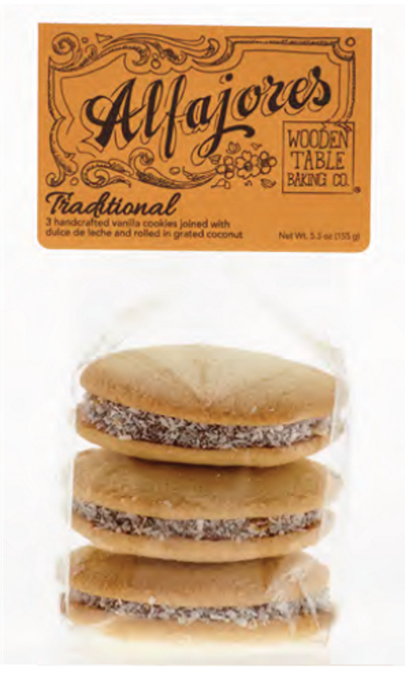 slide 1 of 1, Wooden Table Baking Co. Wooden Table Traditional Alfajores Vanilla Cookies, 3 ct