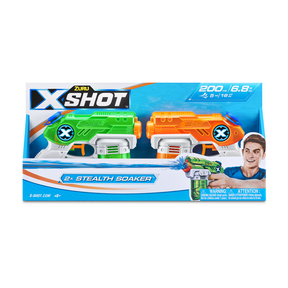 slide 1 of 4, X-Shot Double Stealth Soaker, 2 ct
