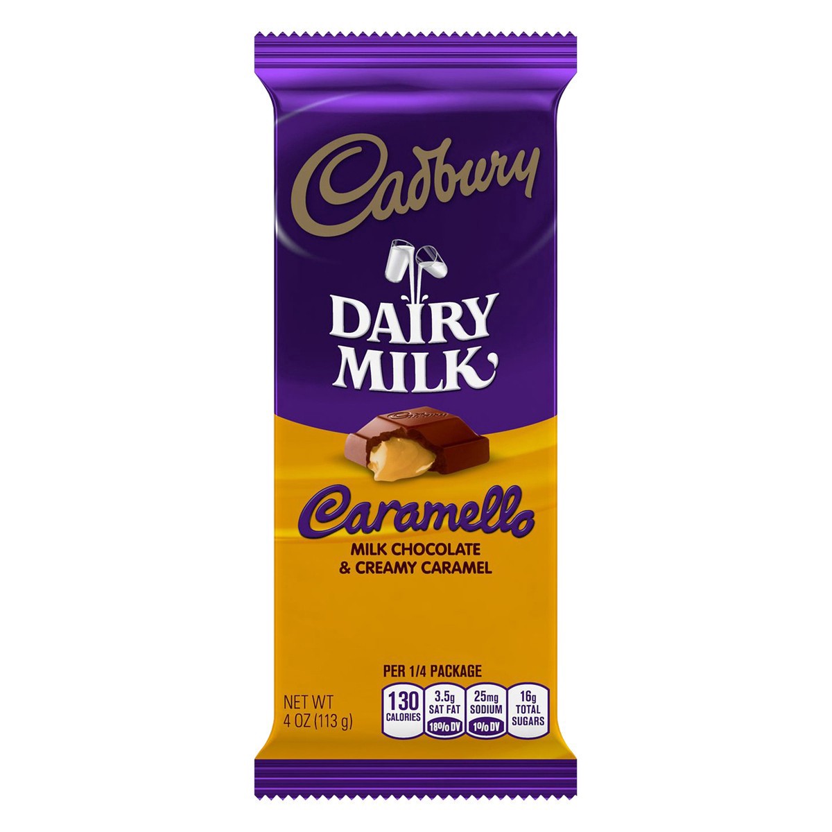 slide 1 of 2, Cadbury chocolate bar, caramello, 