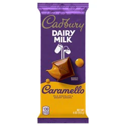 CADBURY DAIRY MILK CARAMELLO Milk Chocolate Caramel Candy Bar, 4 oz