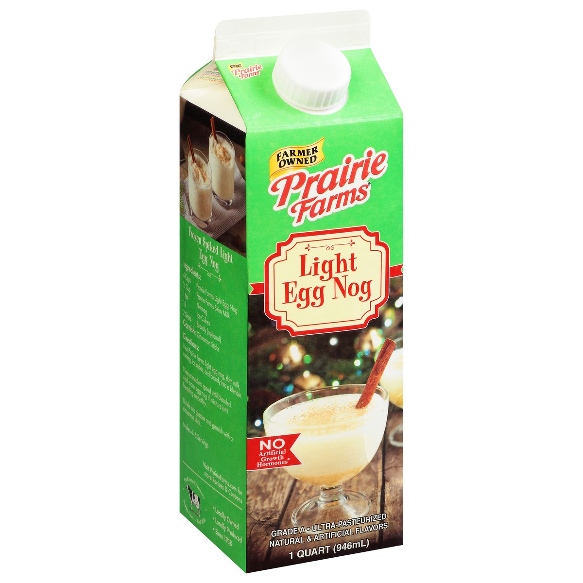 slide 5 of 12, Prairie Farms Light Egg Nog 1 qt Carton, 1 qt