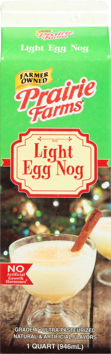 slide 8 of 12, Prairie Farms Light Egg Nog 1 qt Carton, 1 qt