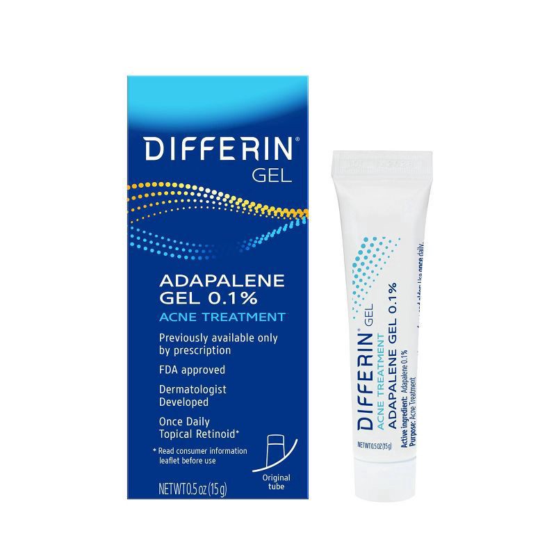 slide 1 of 9, Differin Acne Treatment Gel, 0.5 oz