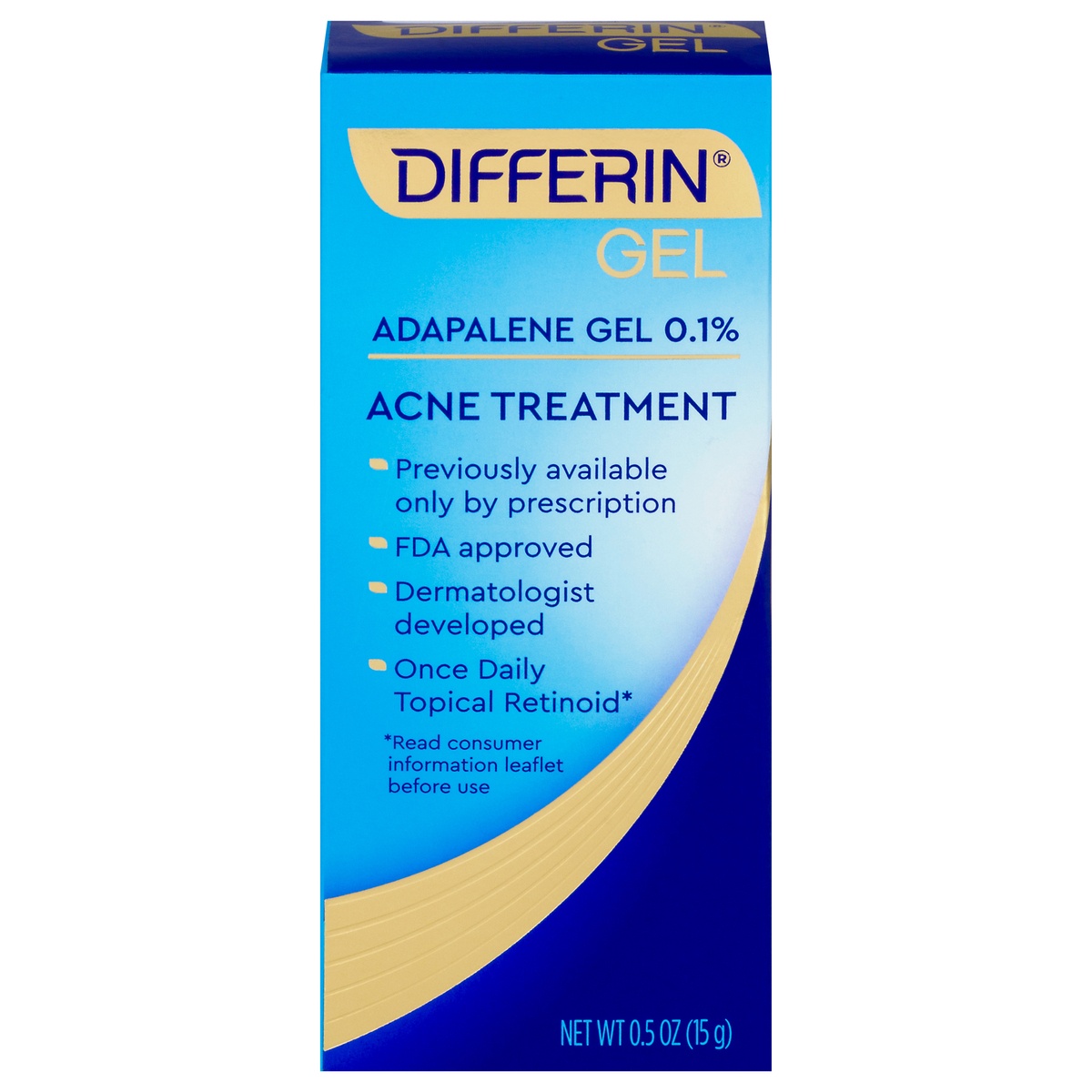slide 1 of 6, Differin Acne Treatment Gel, 0.5 oz