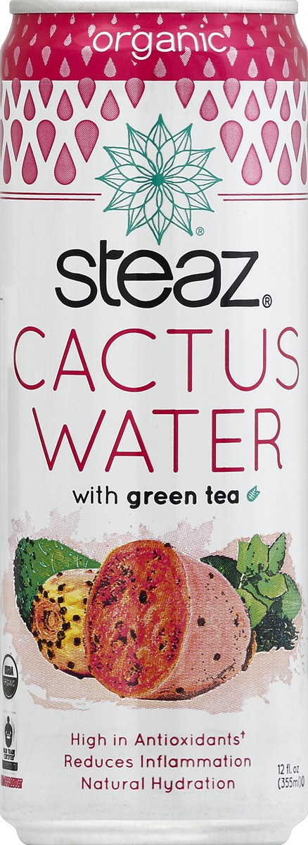 slide 4 of 4, Steaz Cactus Water With Green Tea, 12 fl oz