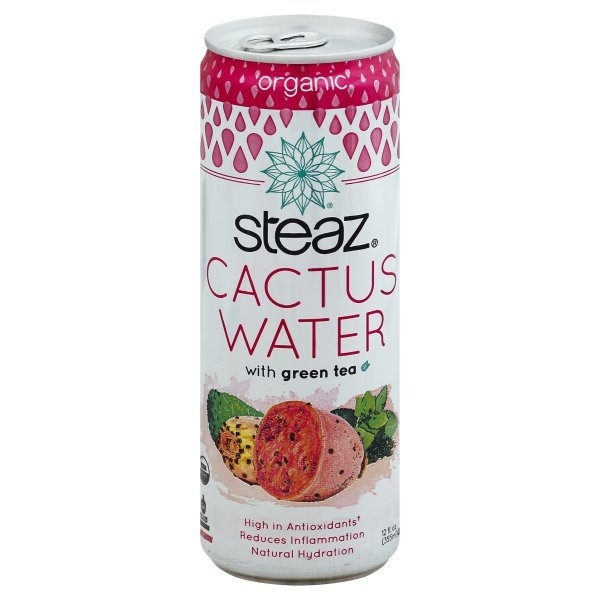 slide 1 of 4, Steaz Cactus Water With Green Tea, 12 fl oz