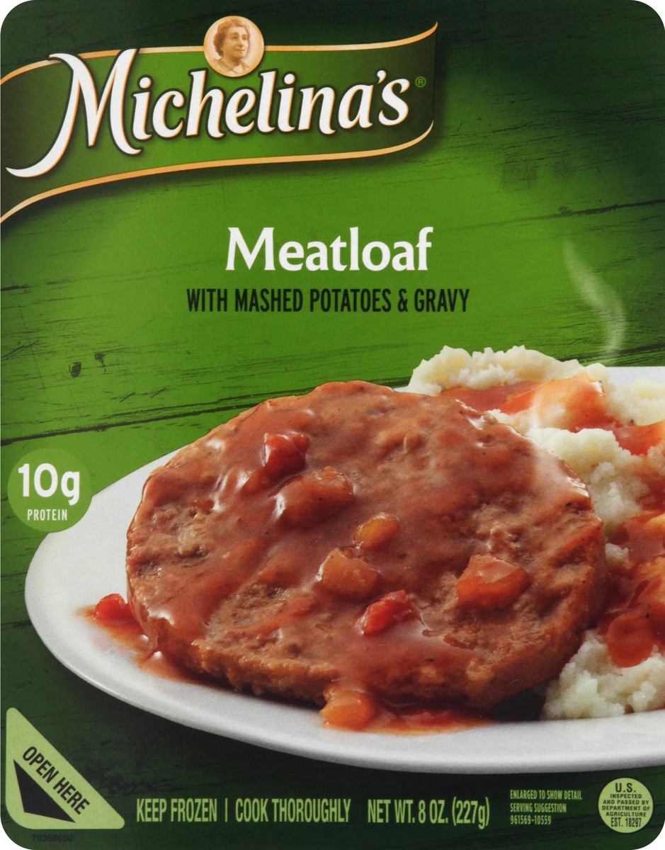 slide 1 of 9, Michelina's Meatloaf, 8 oz