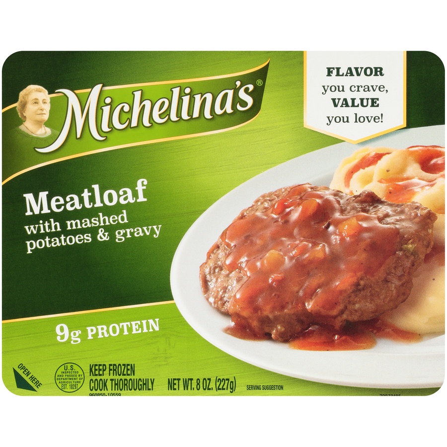 slide 1 of 1, Michelina's Meatloaf With Mashed Potatoes & Gravy, 8 oz