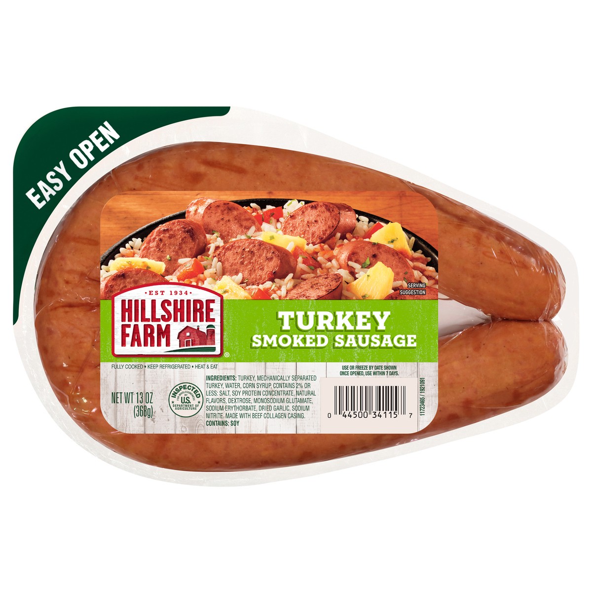 slide 1 of 7, Hillshire Farm Turkey Smoked Sausage, 13 ounces, 13 oz