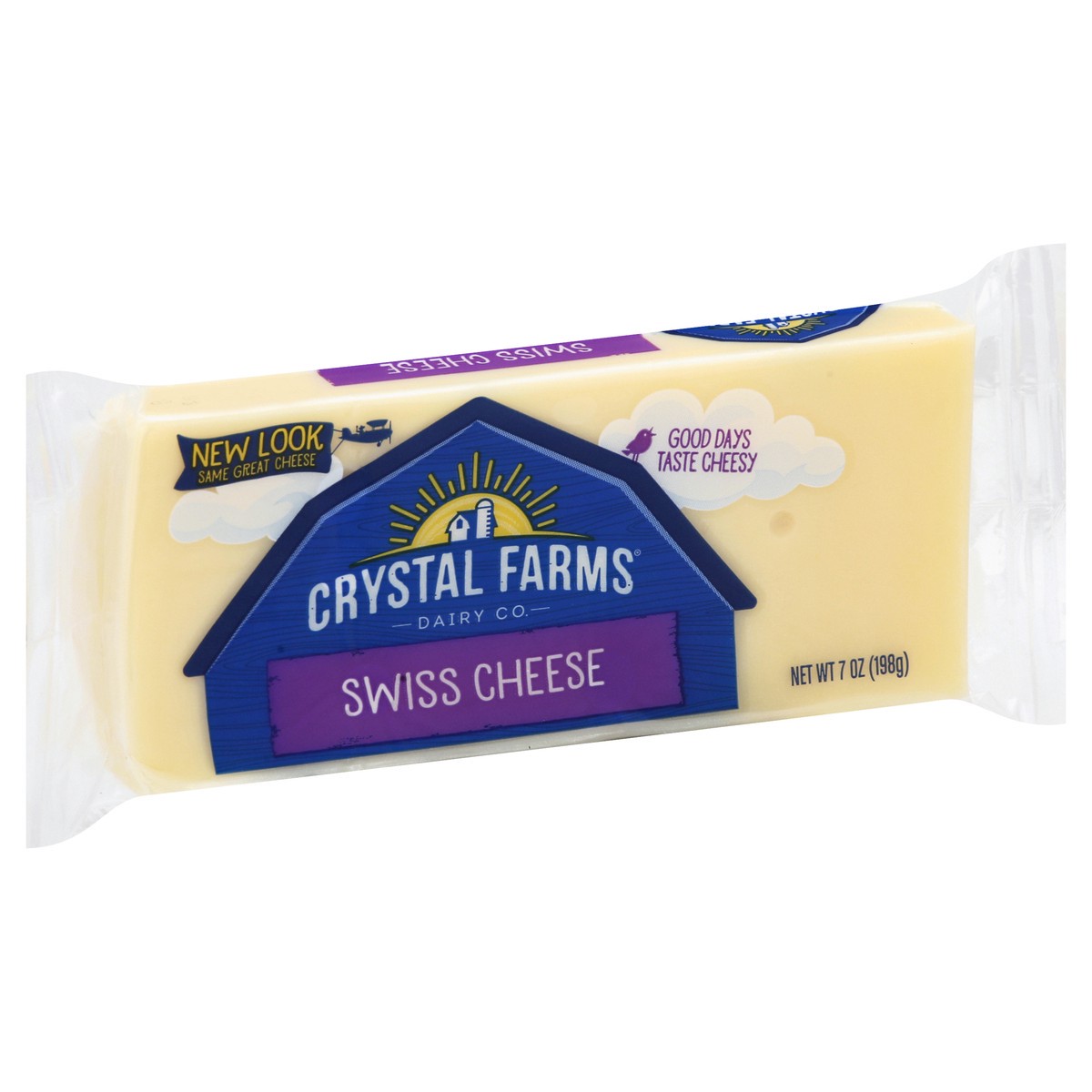 slide 7 of 10, Crystal Farms Swiss Cheese Chunk, 7 oz