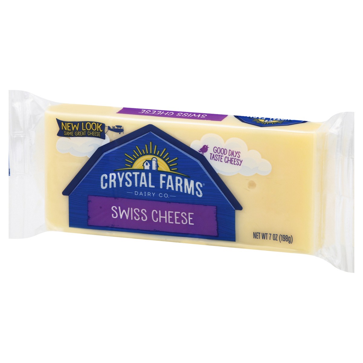 slide 9 of 10, Crystal Farms Swiss Cheese Chunk, 7 oz