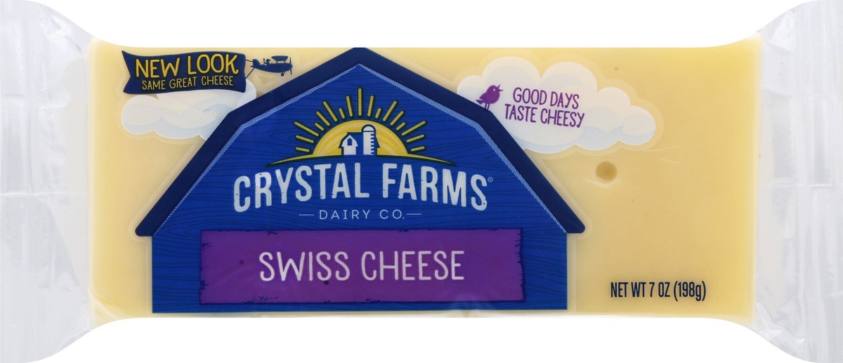 slide 10 of 10, Crystal Farms Swiss Cheese Chunk, 7 oz