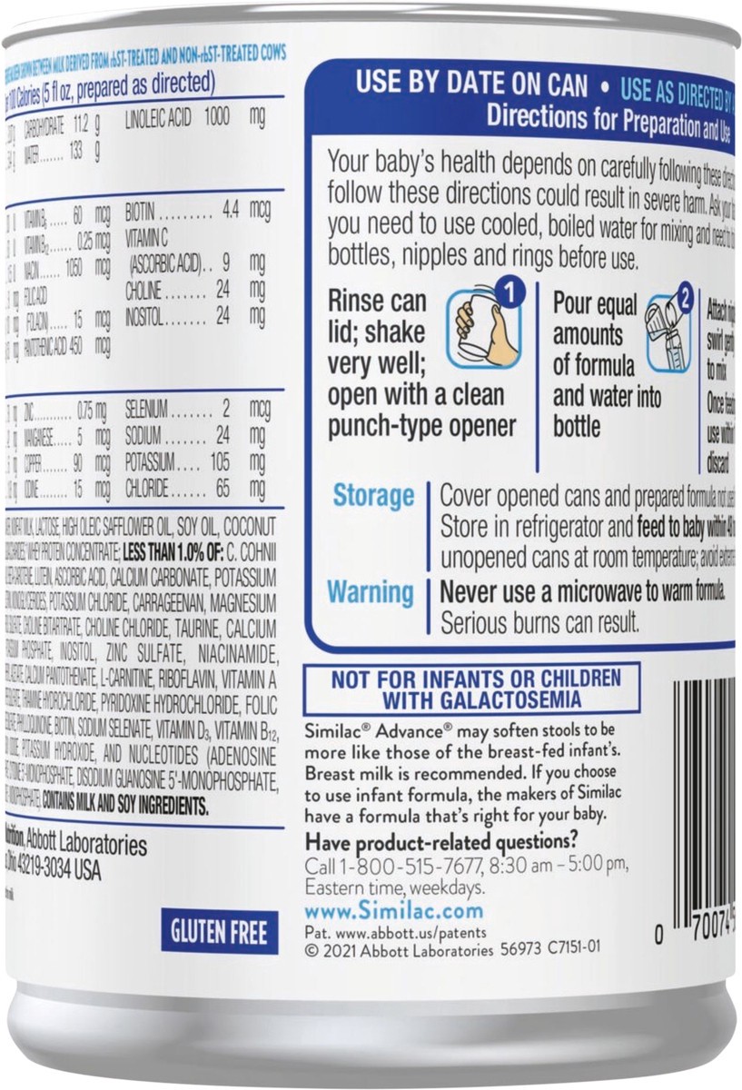 slide 4 of 5, Similac Advance Concentrate Infant Formula - 13 fl oz, 13 fl oz