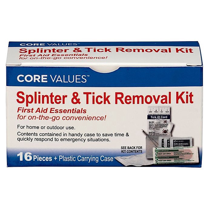 slide 2 of 3, Core Values Splinter & Tick Removal Kit, 16 ct