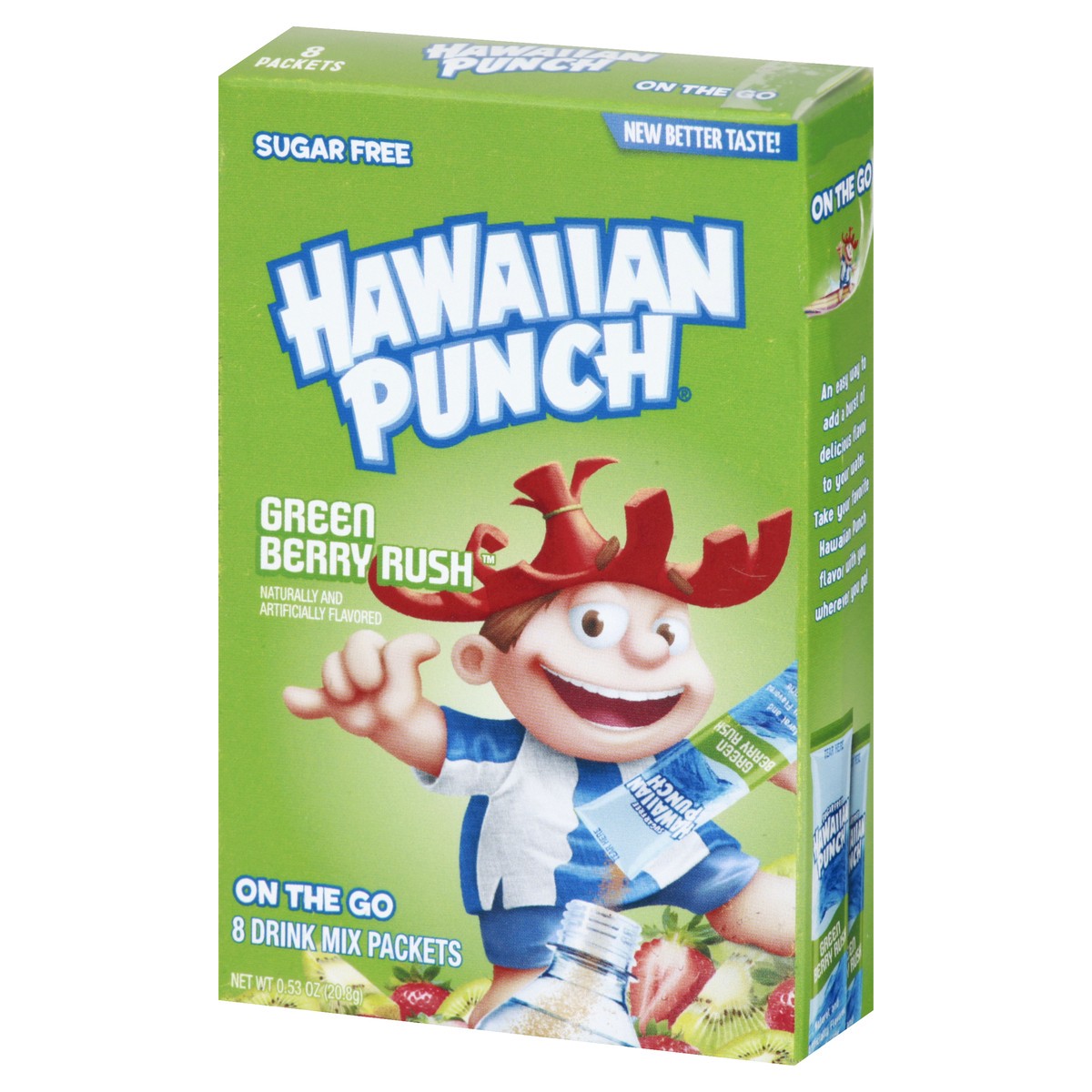 slide 2 of 13, Hawaiian Punch On The Go Green Berry Rush Drink Mix - 8 ct, 8 ct