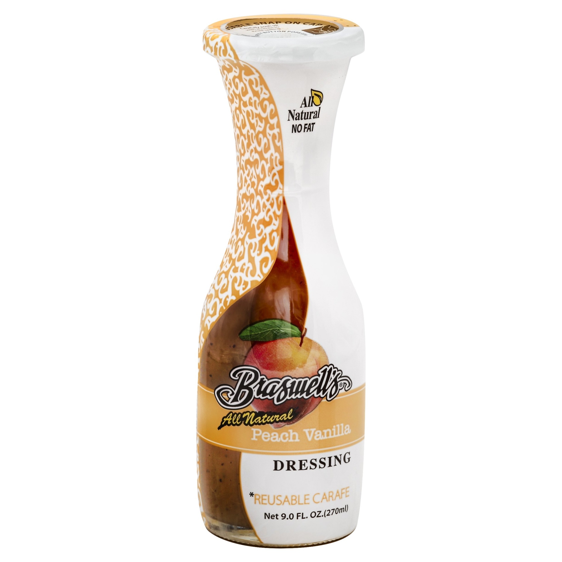 slide 1 of 1, Braswell's Dressing, Peach Vanilla, 9 oz