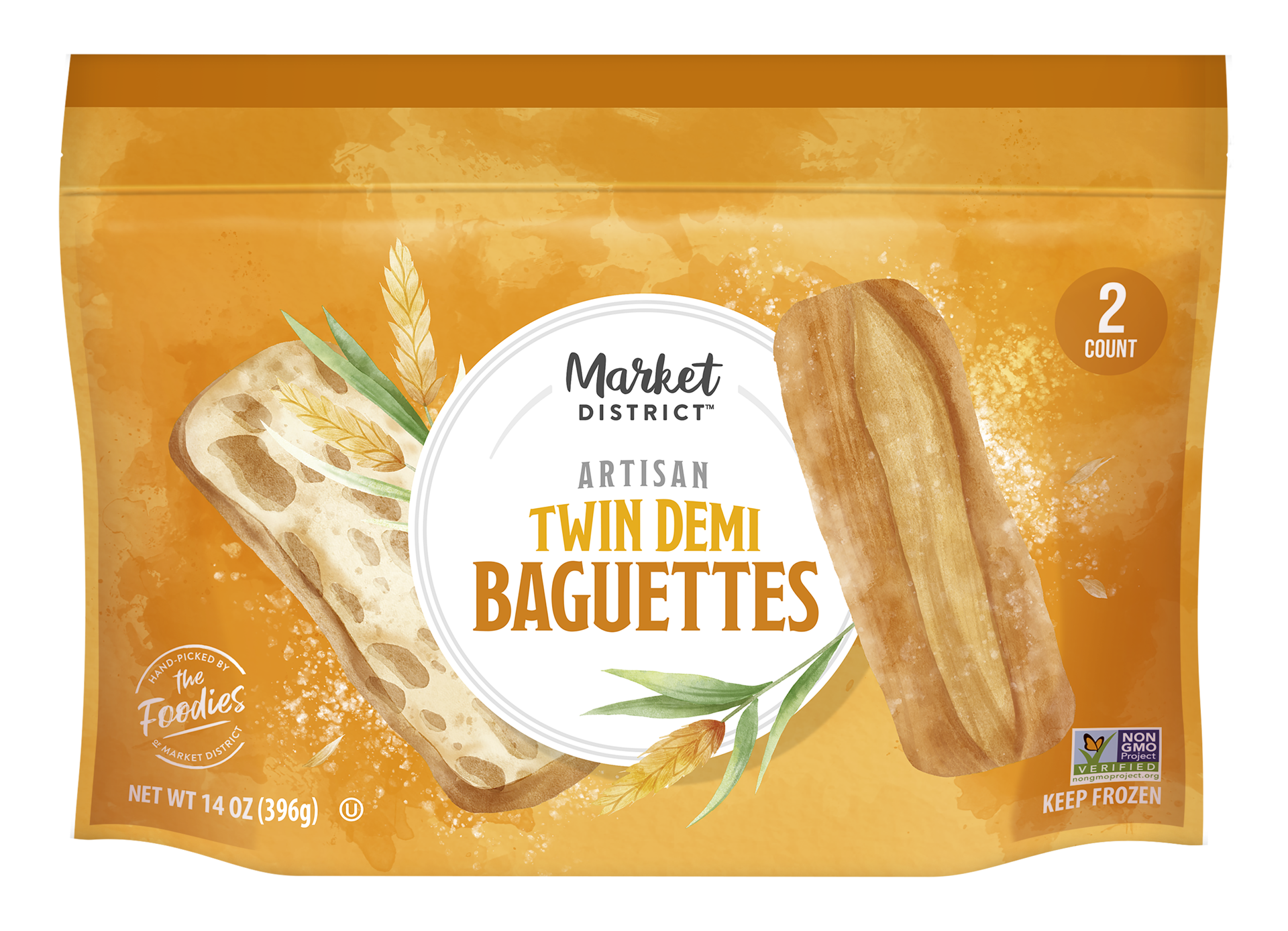 slide 1 of 1, Md Twin Demi Baguette, 2 ct