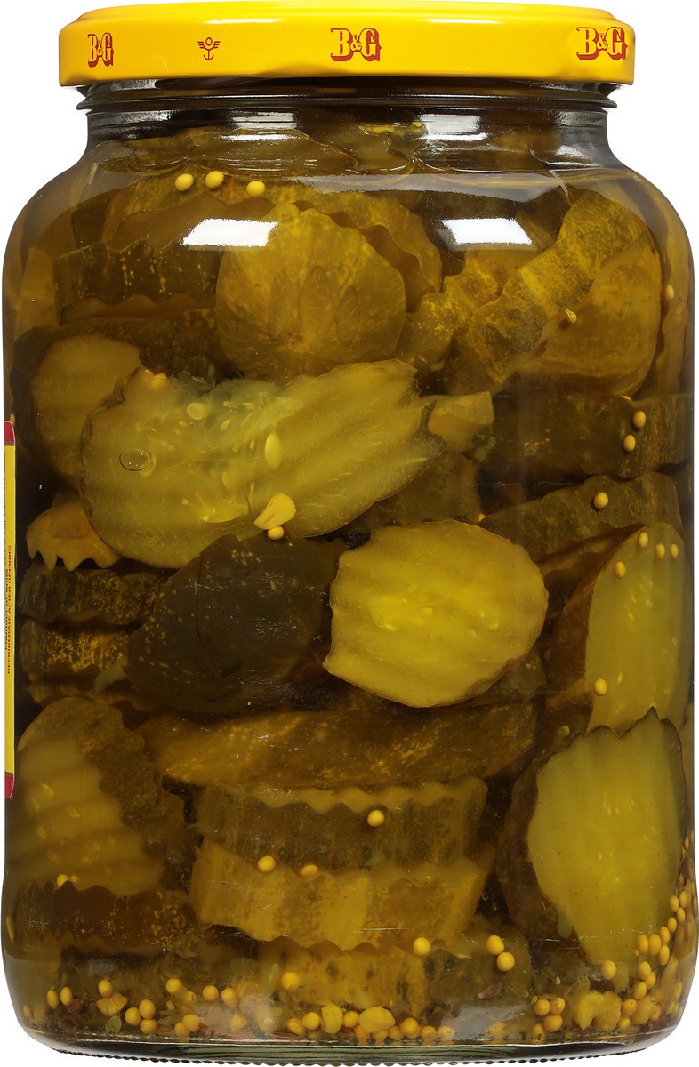 slide 9 of 10, B&G Chips Kosher Dill Pickles with Whole Spices 32 fl oz, 32 fl oz